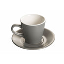 Set 6 Tazzine da Caffè con Piattino e Stand Ø6x6 cm in Gres VdE Tivoli 1996 Shades of stone