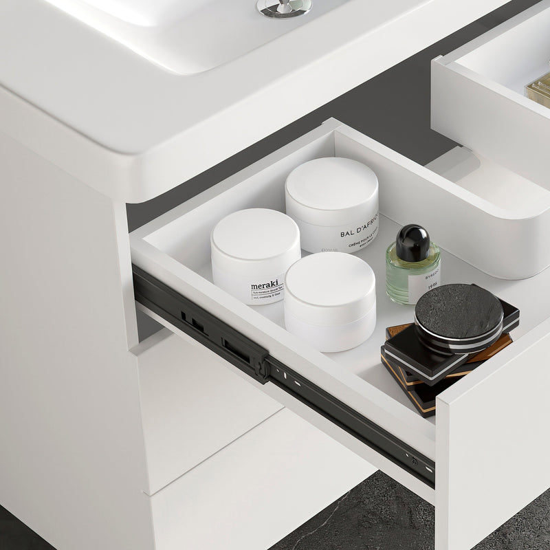 Set 10 Guide Cassetto con Chiusura Soft 45x600 mm in Acciaio Emuca Nero