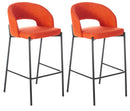 Set 2 Sgabelli 52x50x89 cm in Tessuto Greta Arancio