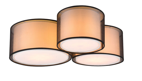 sconto Plafoniera da Interno Attacco E27 in Metallo Nero Opaco