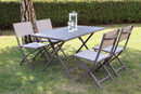 Sedia da Giardino Georgia Pieghevole 58x46x85 h cm in Textilene Taupe