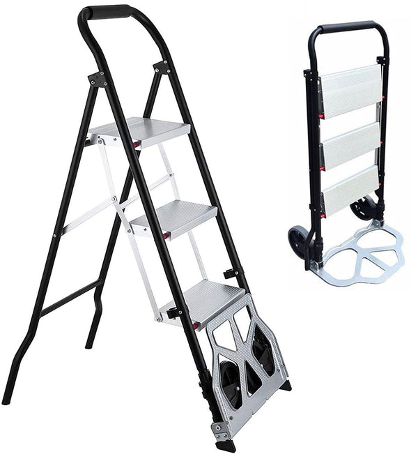 online Chariot à échelle pliante pour le transport 70-300 kg en acier noir