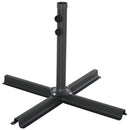 Base per Ombrellone da Giardino Ø48 80x80x50 cm in Plastica 60 Litri Nero
