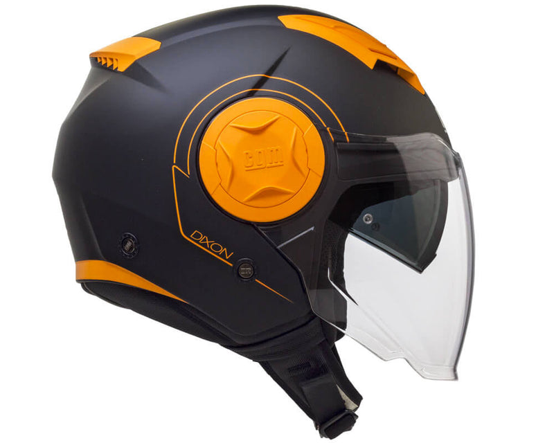 Casco Jet per Scooter Visiera Lunga CGM Dixon 129S Arancione Fluo Opaco Varie Misure