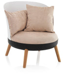 Poltroncina Imbottita 70x81x72 cm in Microfibra Rosa