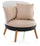 Fauteuil rembourré 70x81x72 cm en microfibre rose