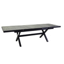 Tavolo Allungabile da Giardino 200/260x100xh75 cm in Alluminio Dover Antracite