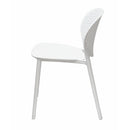 Set 4 Sedie da Giardino 56x47,5x79,5 cm in resina Lolly Bianca