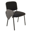 Sedia Poltrona Attesa da Ufficio in Tessuto con Ribaltina Bozzini Nero