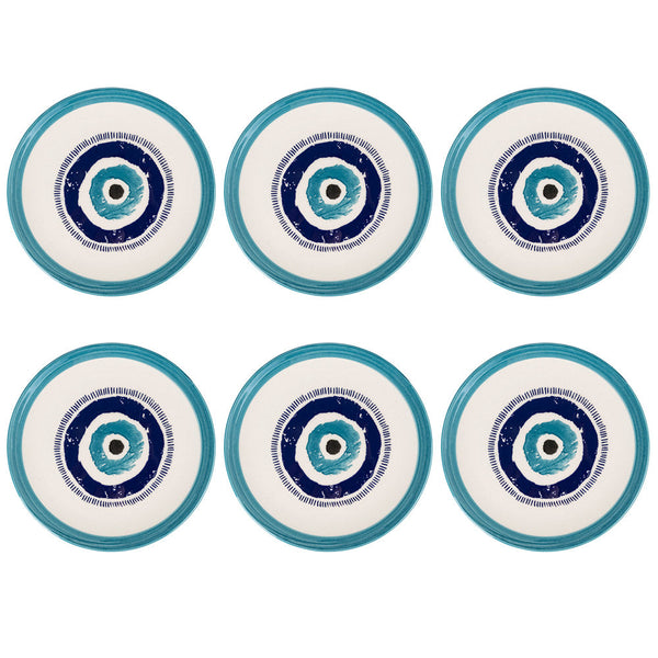 Set 6 Piatti Piani Ø25,5x2 cm in Dolomite VdE Tivoli 1996 Occhio Marino sconto