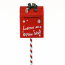 Cassetta Postale di Babbo Natale Letterina Rosso Decorazione Natalizia 30.5x114 cm