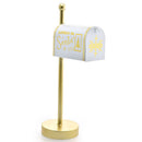 Cassetta Postale Americana Babbo Natale Bianco e Oro Decorazione Natalizia 43 cm