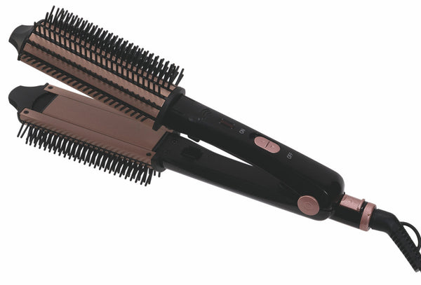 Brosse Lisseur et Boucleur 3 en 1 25W Kooper Noir et Or prezzo