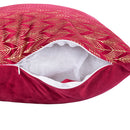 Set 2 Cuscini Decorativi 43x43x6 cm in Poliestere VdE Tivoli 1996 Deco Rosso