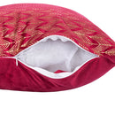 Set 2 Cuscini Decorativi 43x43x6 cm in Poliestere VdE Tivoli 1996 Deco Rosso