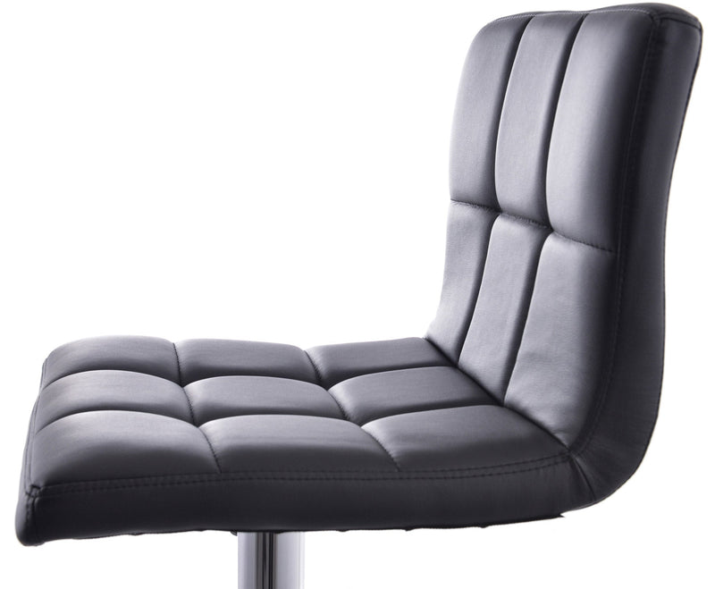 Sgabello con Alzata a Gas e Seduta Girevole in Similpelle Vandi Bianco