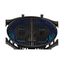 Barbecue a Gas GPL 2 Fuochi 5,2kW 2 Ripiani con Carrello Twin Grill Grigio