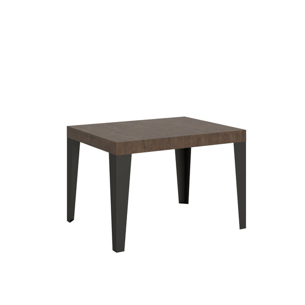Table extensible 120-204x80x77 cm Noyer Flammé et Anthracite prezzo