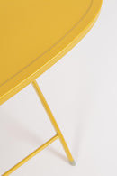 Set Tavolo e 2 Sedie da Giardino in Acciaio Yvonne Ocra