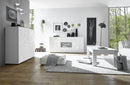 Mobile Buffet 2 Ante 2 Cassetti 180x42x84 cm in Legno TFT Praga Bianco Lucido