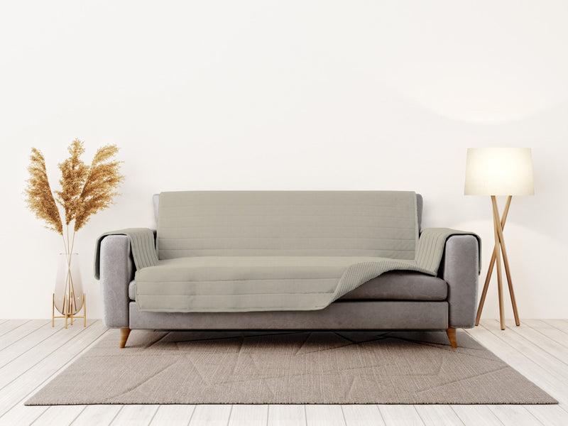 Copridivano Trapuntato in Microfibra Panna Varie Misure