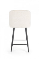 Set 2 Sgabelli 53x59x97 cm Queen in Bouclè Nero e Avorio