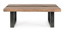 Tavolino Basso 120x70x42 cm in Acciaio e Legno