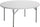 Table de restauration ronde pliante Ø154 cm Tosini Blanc CZ154