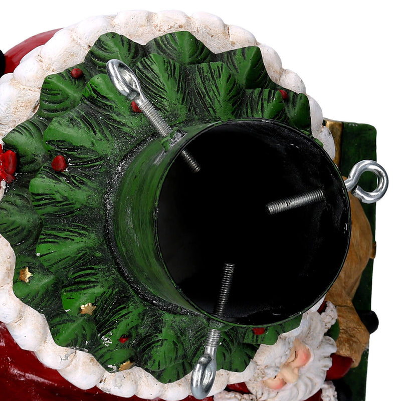 Base per Albero di Natale 36x38xh38 cm in Resina a forma di Scarpa di babbo natale rosso