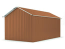 Casetta Box da Giardino in Lamiera di Acciaio 360x1064x307 cm Legno