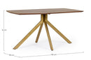 Tavolo Rettangolare Fisso 150x90x76 cm Sherman in Legno