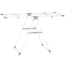 Stendibiancheria a 2 Livelli 156,5x61,5x97 cm Regolabile su 4 Altezze in Metallo e Plastica Bianco      