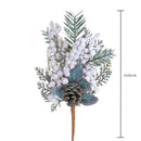 Set 12 Rami con Bacche H26 cm Bianco