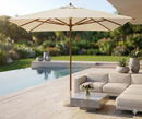 Ombrellone da Giardino 3x3 m Palo Ø48 mm Quadrato Struttura in Legno Vorghini Ecrù