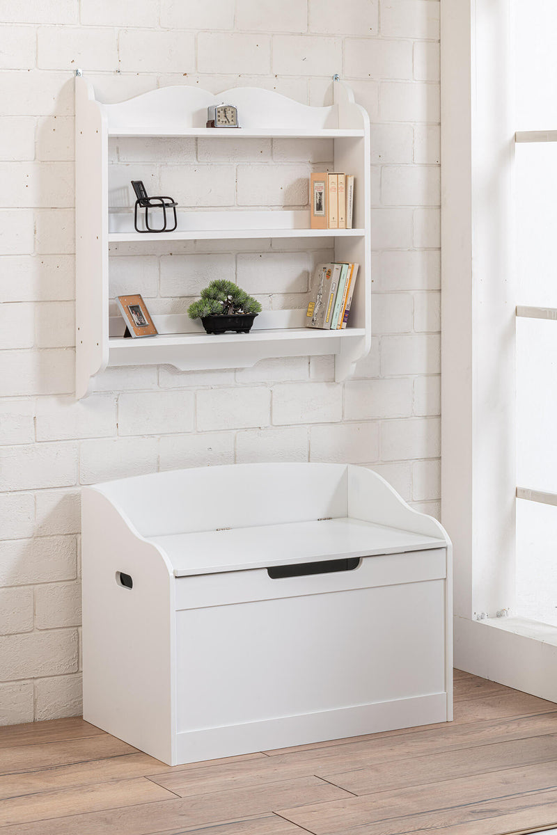 Piattaia in Legno 80x16x86 cm Bianco