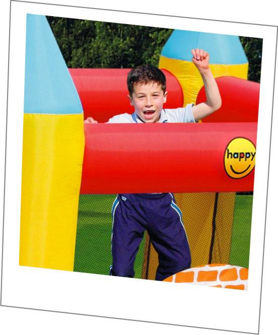 Castello Giostra Gonfiabile con Pompa Happy Hop 4 in 1