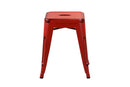 Sgabello Bristol 39x39xh45 cm in Ferro Rosso