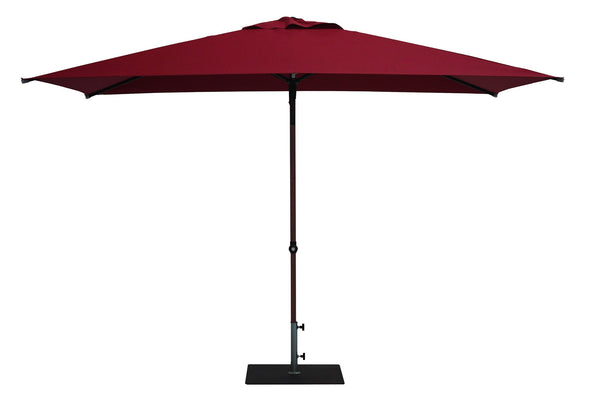 online Ombrellone da Giardino 3x2 m Palo Ø38 mm in Alluminio Effetto Legno Tessuto Olefin Trend Wood Bordeaux