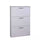 Meuble à chaussures peu encombrant 3 portes 9 paires 65x15x99,6 cm en aggloméré mélaminé blanc