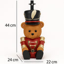 Base Albero Orsetto Schiaccianoci Natalizio Supporto di Natale con LED 24x44 cm