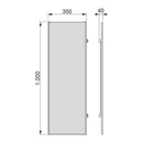 Specchio Estraibile per Armadio 34x100 cm Emuca Moka