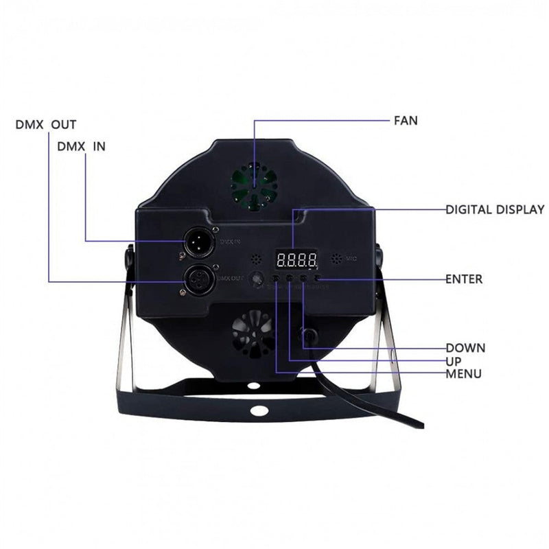 Faro Strobo RGH 36 led colorati effetto disco 4 modalità diverse