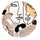 Piatto da Portata Ø38x4 cm  in Ceramica VdE Tivoli 1996 Face to grey