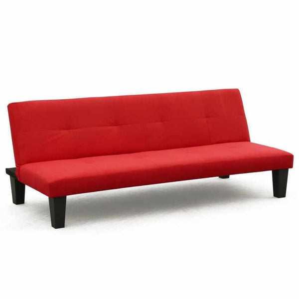 sconto Canapé convertible 175x80x70 cm en microfibre rouge