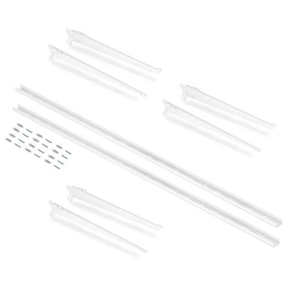 Kit de fixation pour étagère en acier blanc Emuca 280 mm online