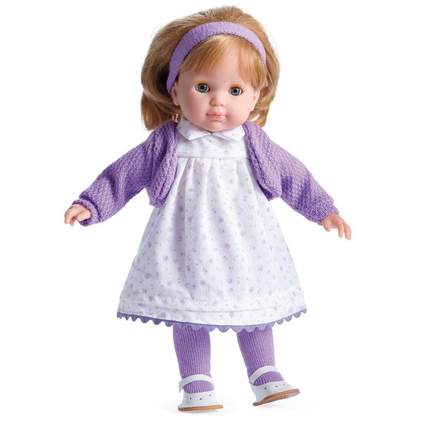Poupée bébé avec robe fleurie violette 36cm JC Toys sconto