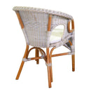 Poltrona da Giardino 60x60xh82 cm in Rattan Lucrezia Bianco