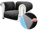 Copridivano Trapuntato Universale 1 Posto Double Face Starlyf Sofa Cover Nero e Grigio