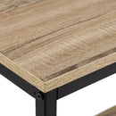 Libreria Scaffale a 3 Ripiani da Ingresso in Metallo e Legno 120x30x80H cm