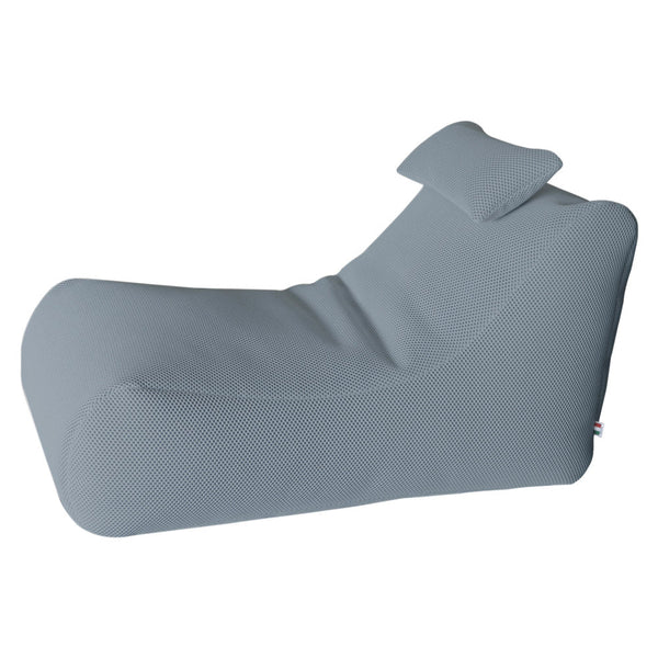 Chaise longue transat 120x70x65 cm avec coussin en polyester gris clair Armonia sconto